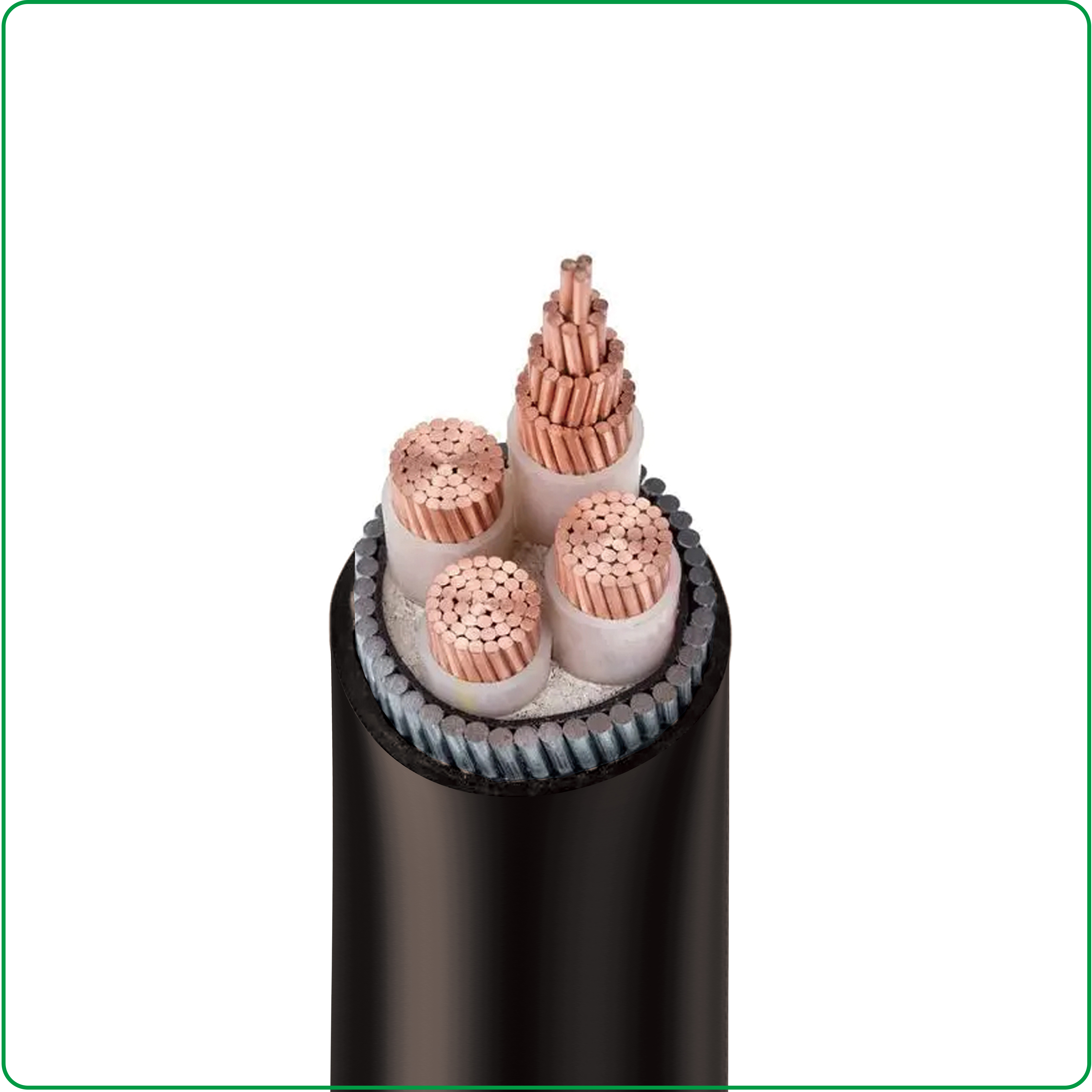 N2XRY Copper Conductor SWA 600/1000V Cable，CU/XLPE/SWA/PVC